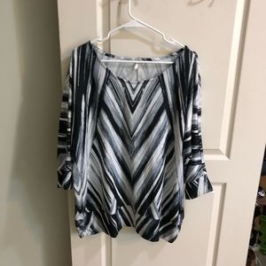 XL Cato black and blue blouse